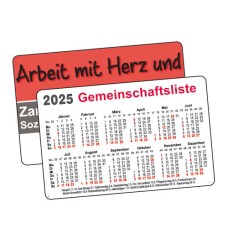 W124 Scheckkartenkalender 2025 - 500 Stück inklusive Druck 130,-- / 1.000 Stück 180,--