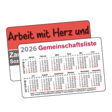 W124 Scheckkartenkalender 2026 - 500 Stück inklusive Druck 130,-- / 1.000 Stück 180,--